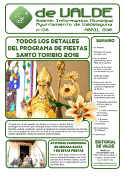 todos los detalles del programa de fiestas santo toribio 2016