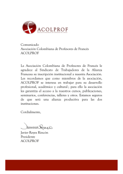 Comunicado Asociación Colombiana de Profesores de