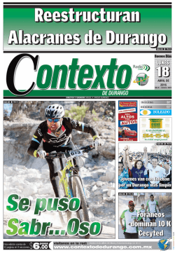 Foráneos dominan 10 K Cecyted - Periódico Contexto de Durango