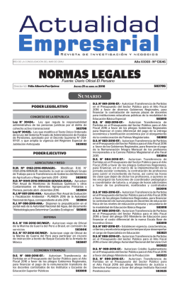normas legales - Actualidad Empresarial