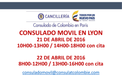 Consulado Móvil en Lyon del 21 al 22 de abril