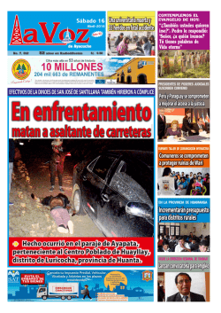 sábado 16 de abril de 2016 - Diario La Voz de Ayacucho