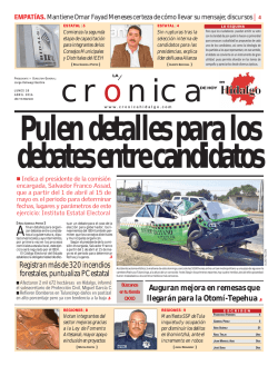 lunes 18 de abril - La Crónica de Hoy en Hidalgo