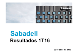 Banco Sabadell remite presentación sobre sus