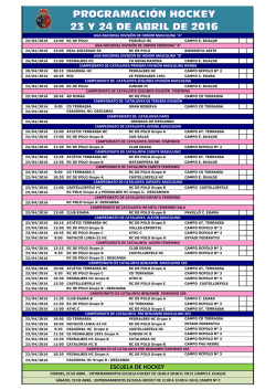 ESCUELA DE HOCKEY - Real Club de Polo de Barcelona