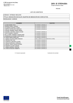 FECHA: LISTA DE ADMITIDOS CÓDIGO: 10700024-1653