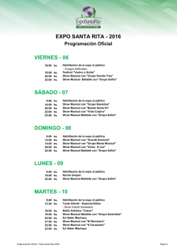 Programación - Expo Santa Rita