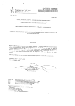 carlos mauricio corredor vera - Superintendencia de Servicios