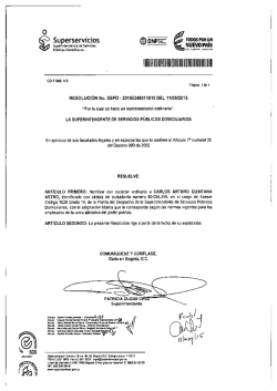 Carlos Arturo Quintana Astro. - Superintendencia de Servicios