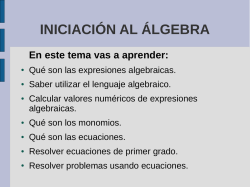 iniciación al álgebra - Luis Garrido De Paz