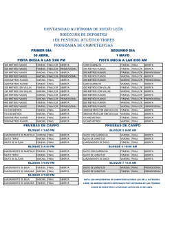 DIRECCIÓN DE DEPORTES 1ER FESTIVAL ATLÉTICO TIGRES