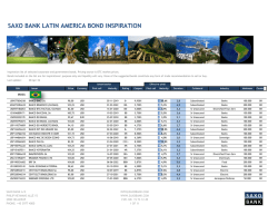 SAXO BANK LATIN AMERICA BOND INSPIRATION