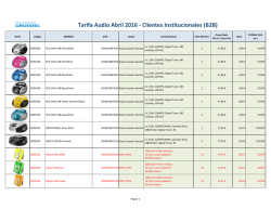 Tarifa Audio Abril 2016 - Clientes Institucionales (B2B)