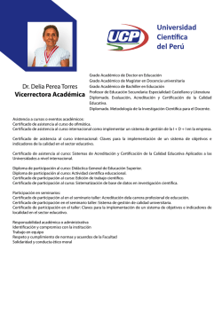 Delia Perea Torres - Universidad Científica del Perú