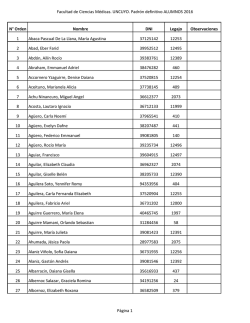 Facultad de Ciencias Médicas. UNCUYO. Padrón definitivo