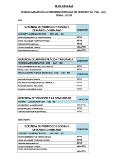 fe de erratas gerencia de promocion social y desarrollo humano