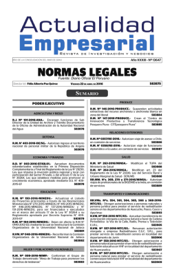 normas legales - Revista Actualidad Empresarial