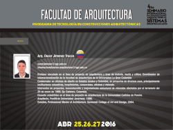 Arq. Oscar Jimenez Truco - Universidad La Gran Colombia