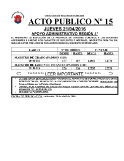 acto publico nº 15 - Gobierno de la Provincia de Córdoba