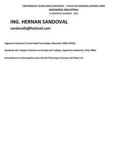 ing. hernan sandoval - Departamento de Ingeniería Industrial