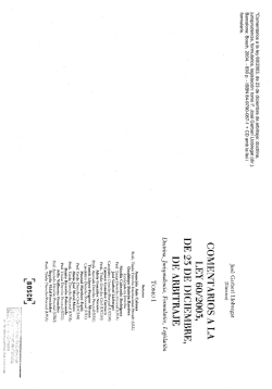"Comentarios a la ley 60/2003, de 23 de diciembre de arbitraje