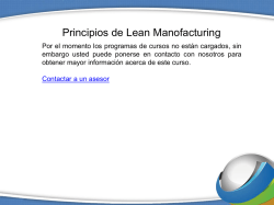 Principios de Lean Manofacturing