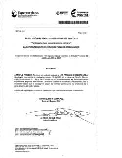 Luis Fernando Ramos Parra - Superintendencia de Servicios Públicos
