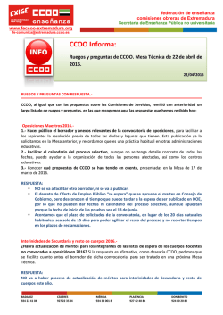CCOO Informa - Federación de Enseñanza de Extremadura