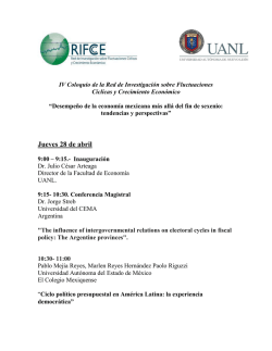Programa del evento - Universidad Autónoma de Nuevo León