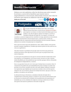 Bendita Uberización - Libertad y Desarrollo