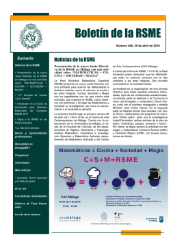 Boletín 488 - Real Sociedad Matemática Española