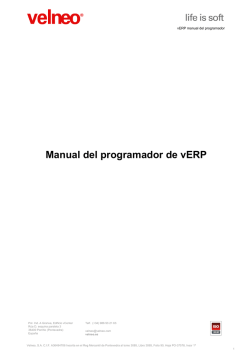 Velneo vERP. Manual del programador