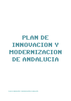 Plan de Innovación y Modernización de Andalucía (PIMA)