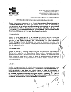 Acta de lo Segunda Etapa de la Junta de Aclaraciones