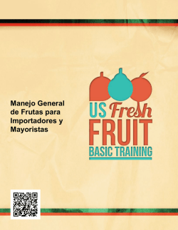 Contenido del Curso - US Fresh Fruit Basic Training Program