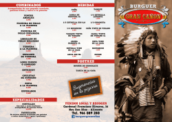Descarga nuestra carta - Burguer Gran Cañón. Alicante