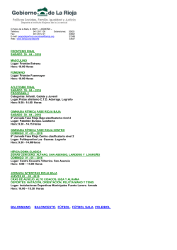 BALONMANO, BALONCESTO, FÚTBOL, FÚTBOL SALA, VOLEIBOL