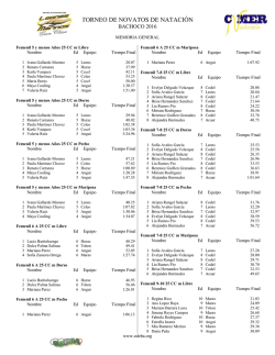 TORNEO DE NOVATOS DE NATACIÓN