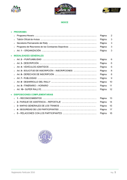 Reglamento - Escudería Plasencia