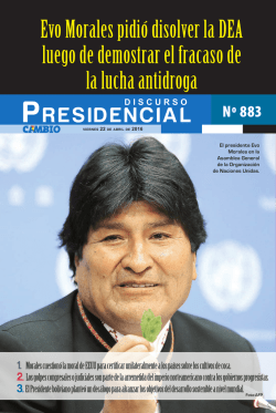 Evo Morales pidió disolver la DEA luego de demostrar el fracaso de