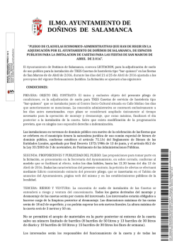 Pliego de Condiciones - Ayuntamiento de Doñinos de Salamanca