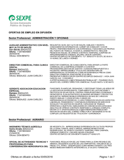 Ofertas de empleo en difusión - Sistema Nacional de Empleo.