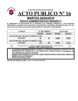 acto publico nº 16 - Gobierno de la Provincia de Córdoba