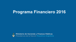 Programa financiero 2016