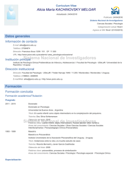 Sistema Nacional de Investigadores Sistema Nacional de