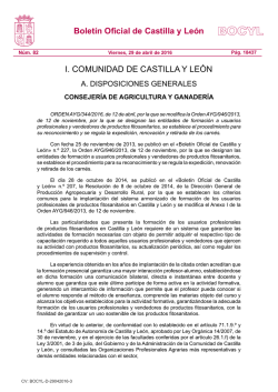 BOCYL n.º 82 29-abril-2016 - Agronews Castilla y León