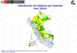 Distribución de Ofidismo por distritos Perú 2016*