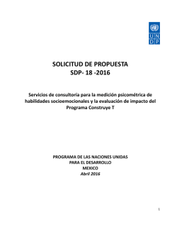 Solicitud de Propuesta - Procurement Notices