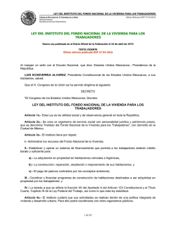 Ley del Instituto del Fondo Nacional de la Vivienda para los