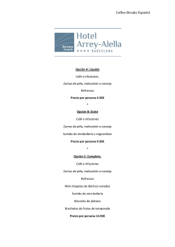 Coffee-Break - Hotel Arrey Alella